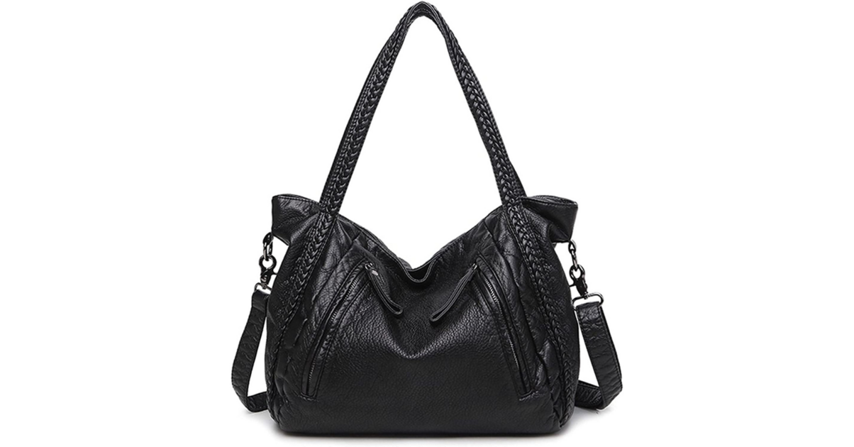 Sac en cuir souple grande poche - Sac à main décontracté femme de